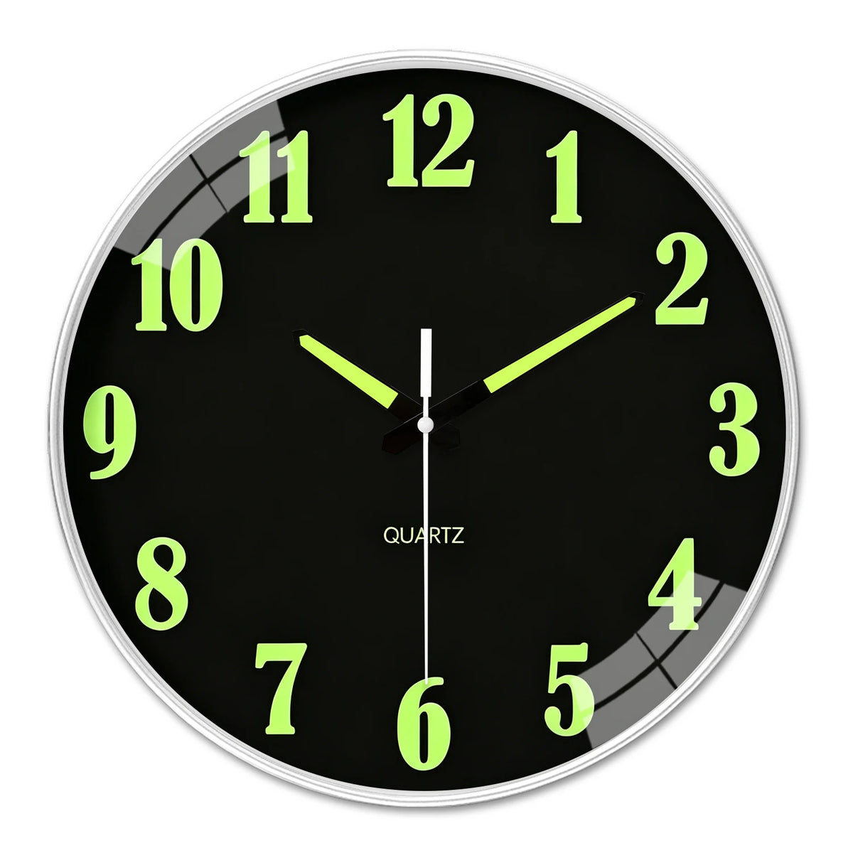 Wanduhr lautlos mit Leuchtziffern