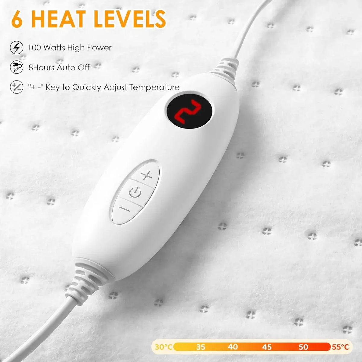 Wärmeunterbett mit 6 Temperaturstufen