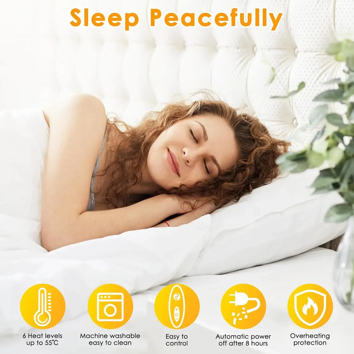 Wärmeunterbett mit 6 Temperaturstufen