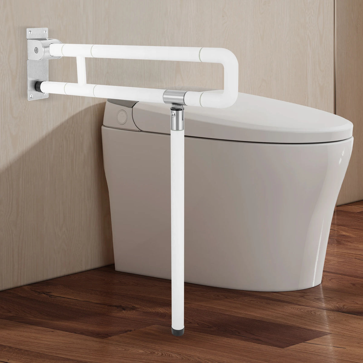 Klappbarer Toiletten-Stützgriff mit Stützfuß