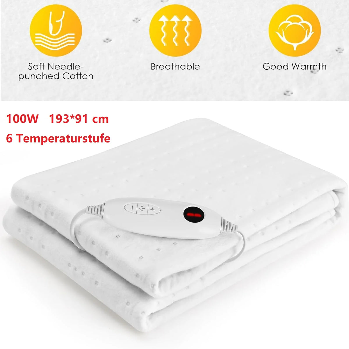 Wärmeunterbett mit 6 Temperaturstufen