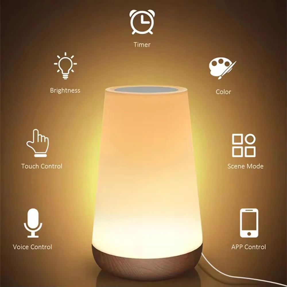 LED-Nachttischlampe mit Touch und Fernbedienung