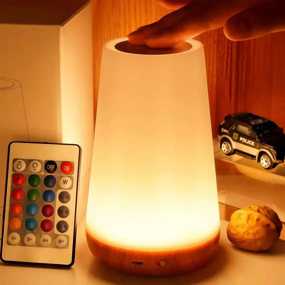 LED-Nachttischlampe mit Touch und Fernbedienung