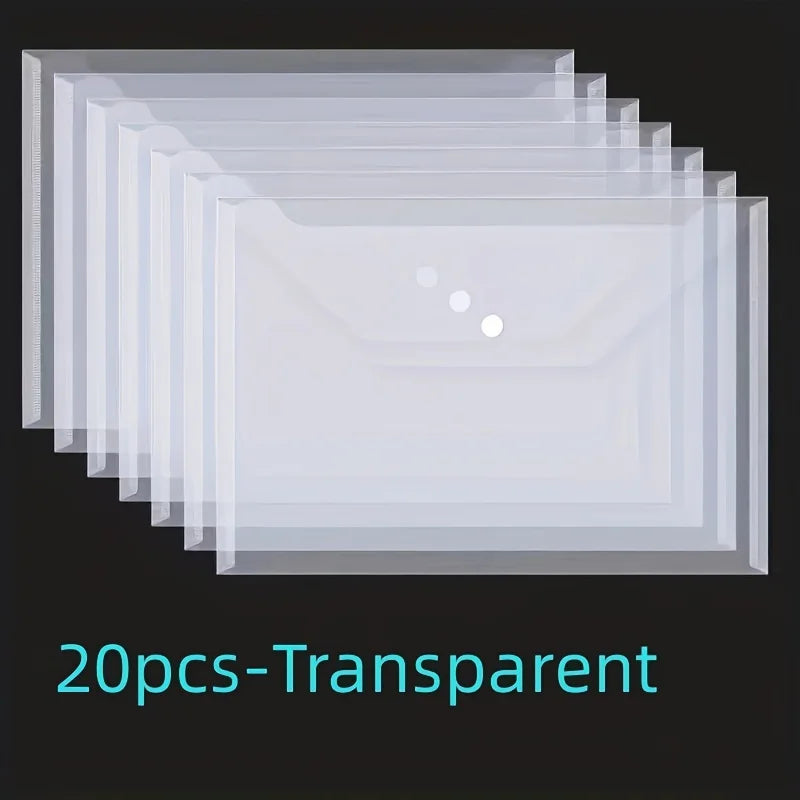 Transparente Dokumententaschen A4, 20 Stück