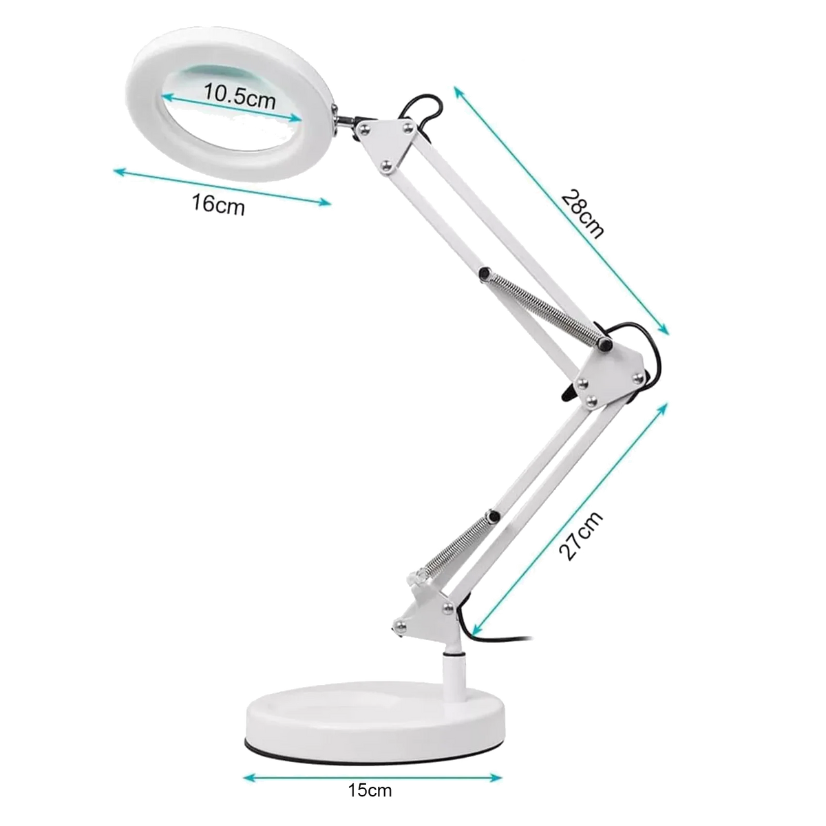 LED-Lupenlampe mit Ständer und Klemme