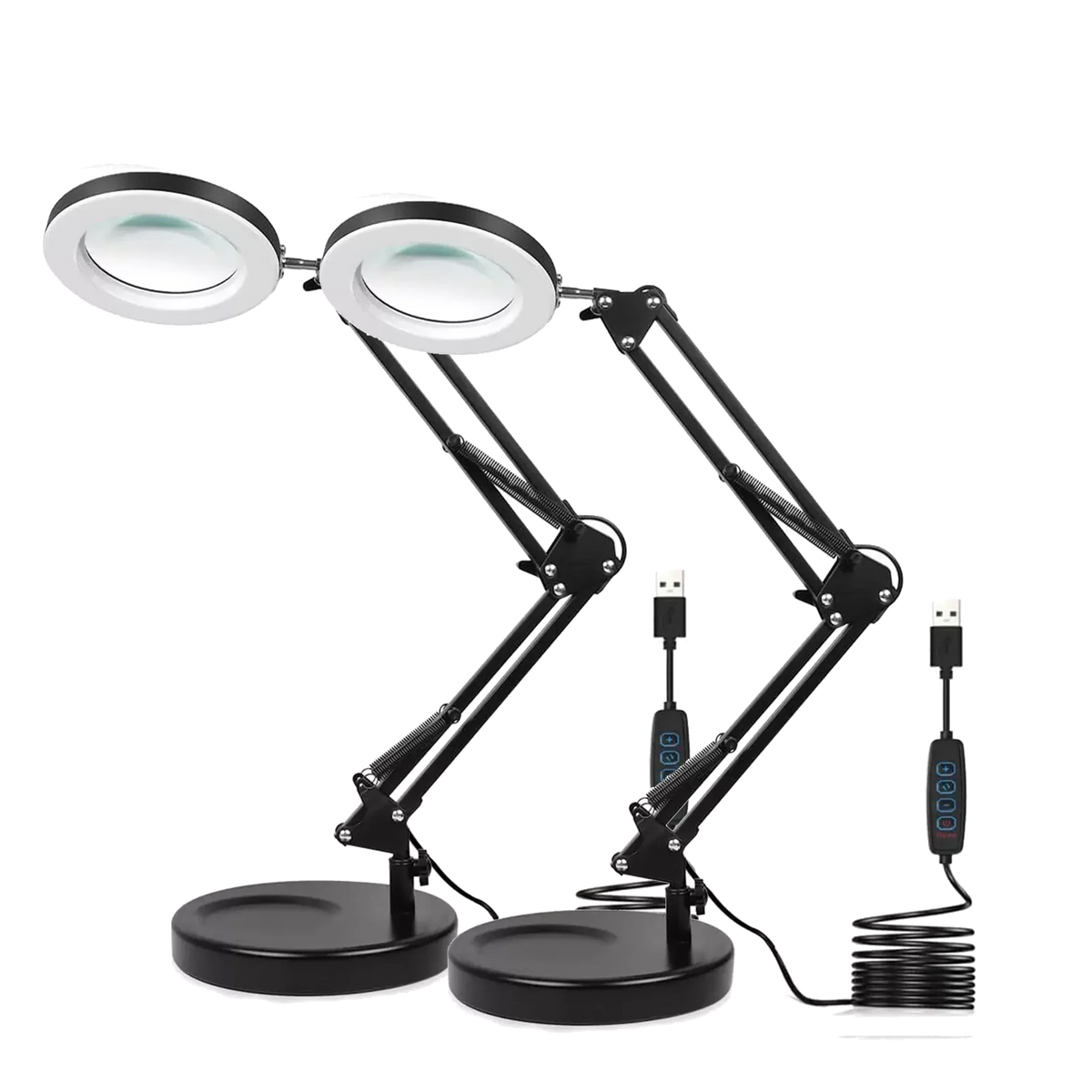 LED-Lupenlampe mit Ständer und Klemme