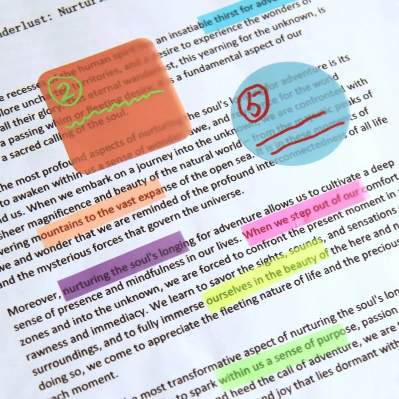 Haftmarker transparent in vielen Farben