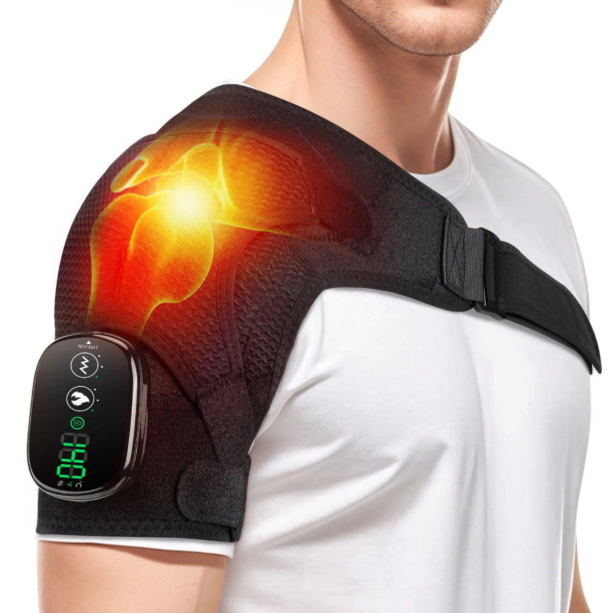 Beheizte Schulterbandage mit Vibration