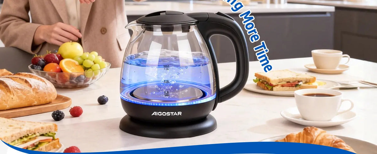 Glas-Wasserkocher 1 Liter mit LED