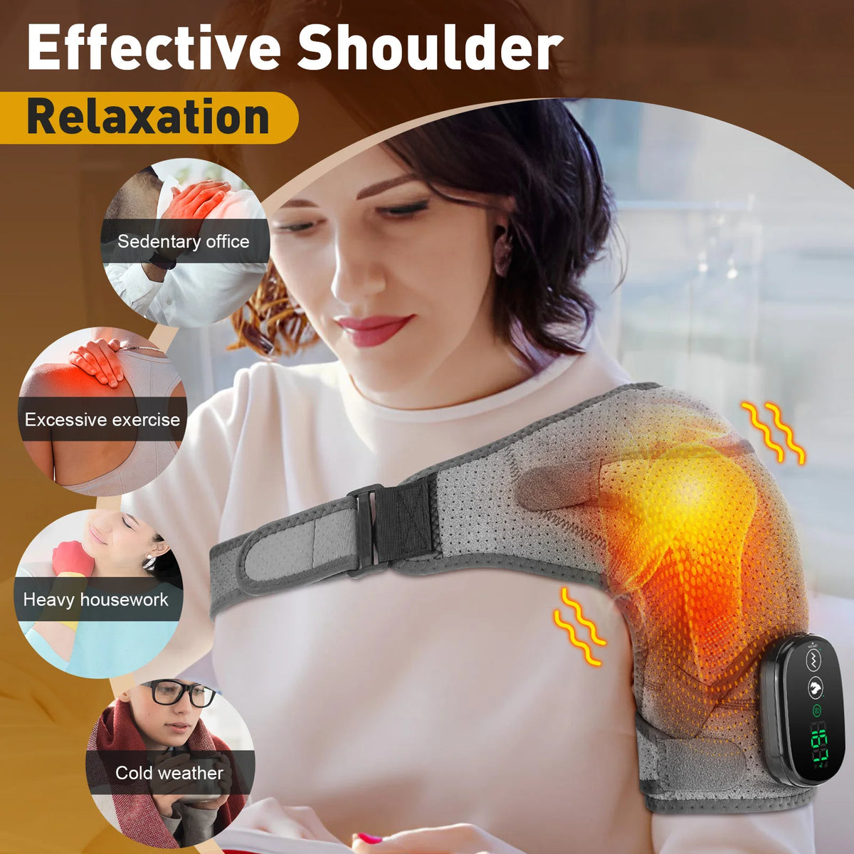 Beheizte Schulterbandage mit Vibration