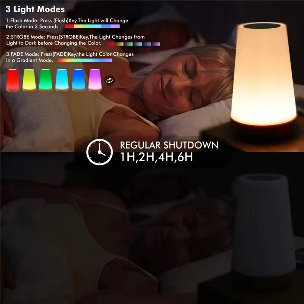 LED-Nachttischlampe mit Touch und Fernbedienung