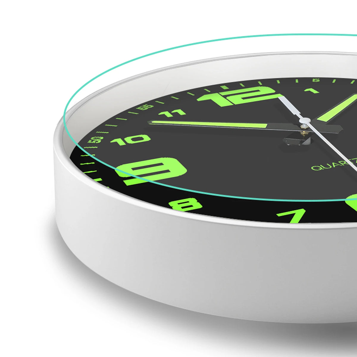 Wanduhr lautlos mit Leuchtziffern