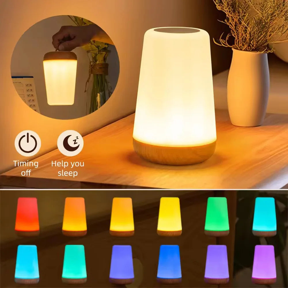 LED-Nachttischlampe mit Touch und Fernbedienung