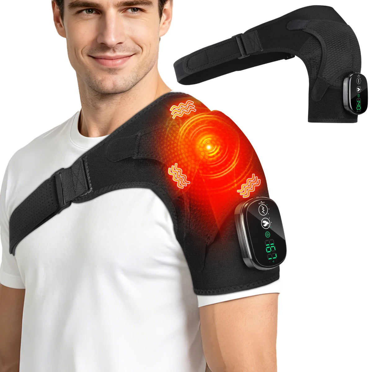 Beheizte Schulterbandage mit Vibration