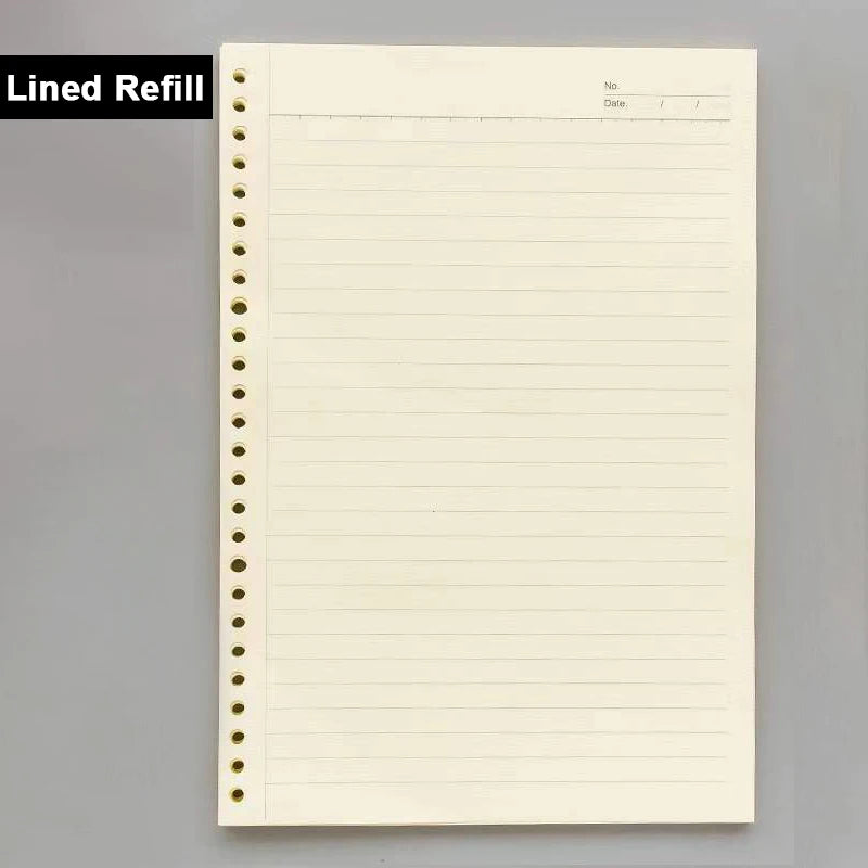 Ringbuch-Notizbuch nachfüllbar in A4, B5, A5